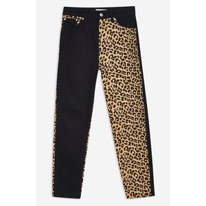 topshop leopard jeans